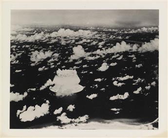 (ATOMIC BOMB TESTING--BIKINI ATOLL) Series of 13 iconic photographs depicting the 1946 Baker Day detonation at Bikini Bay.